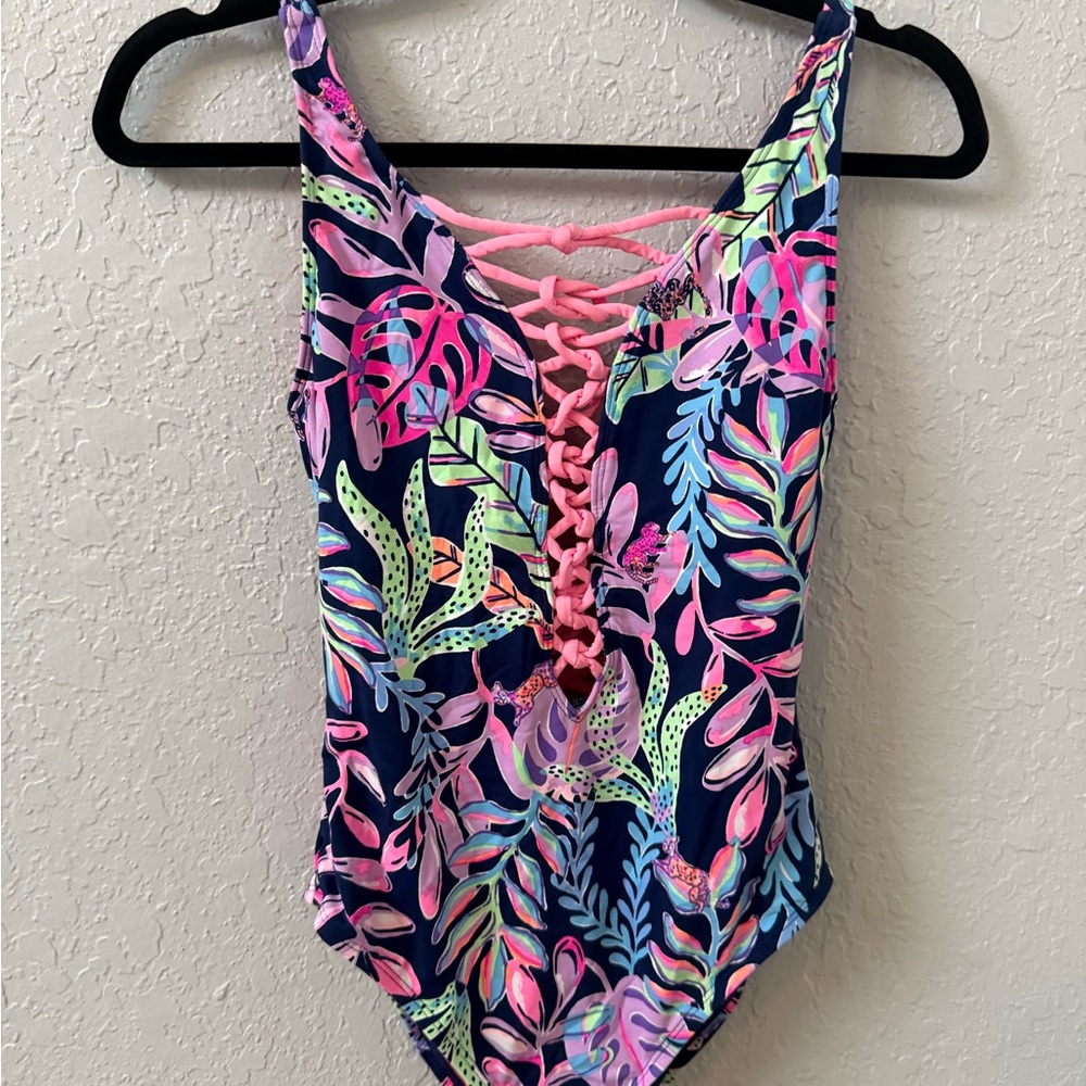Lilly Pulitzer Pink and Blue One Piece Swimsuit